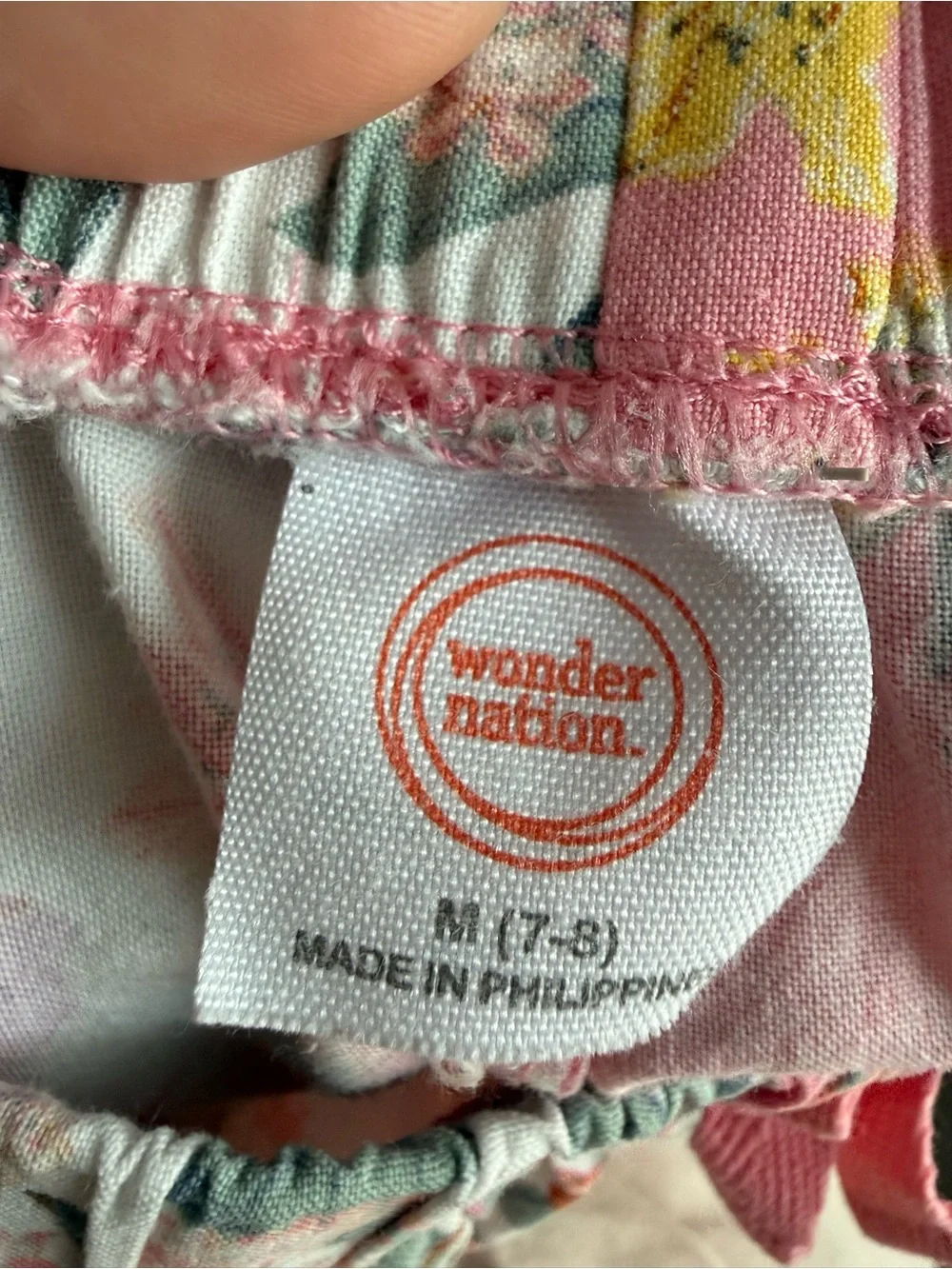 Wonder Nation Split Panel Pull On Floral Shorts girls sz: Med or 7/8